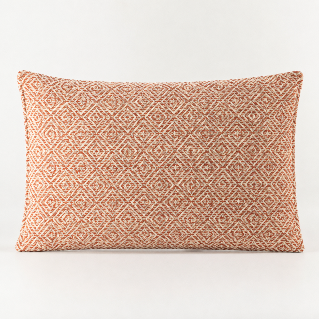 Funda de cojín clásica - Cuadrados burdeos- 30x50cm - Estilo de madera