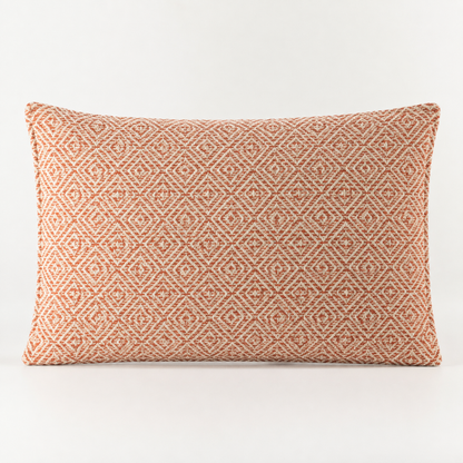 Funda de cojín clásica - Cuadrados burdeos- 30x50cm - Estilo de madera