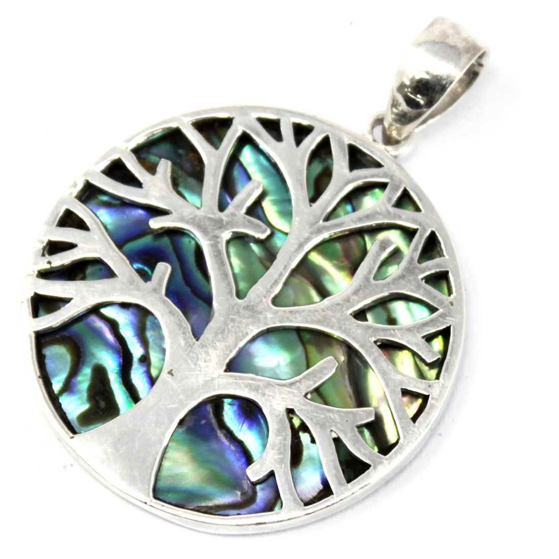 Colgante Plata Árbol de la Vida 30mm Abulón