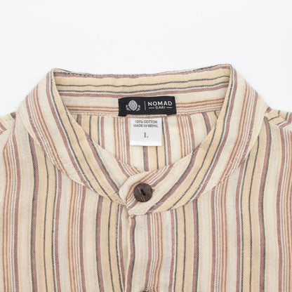 Nomad Sari Grandad Shirt - Marrón Beige - Grande
