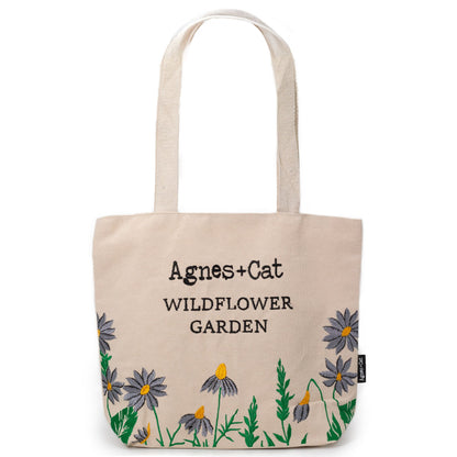 Agnes + Cat Bolsa tote de jardín de flores silvestres - Flores moradas