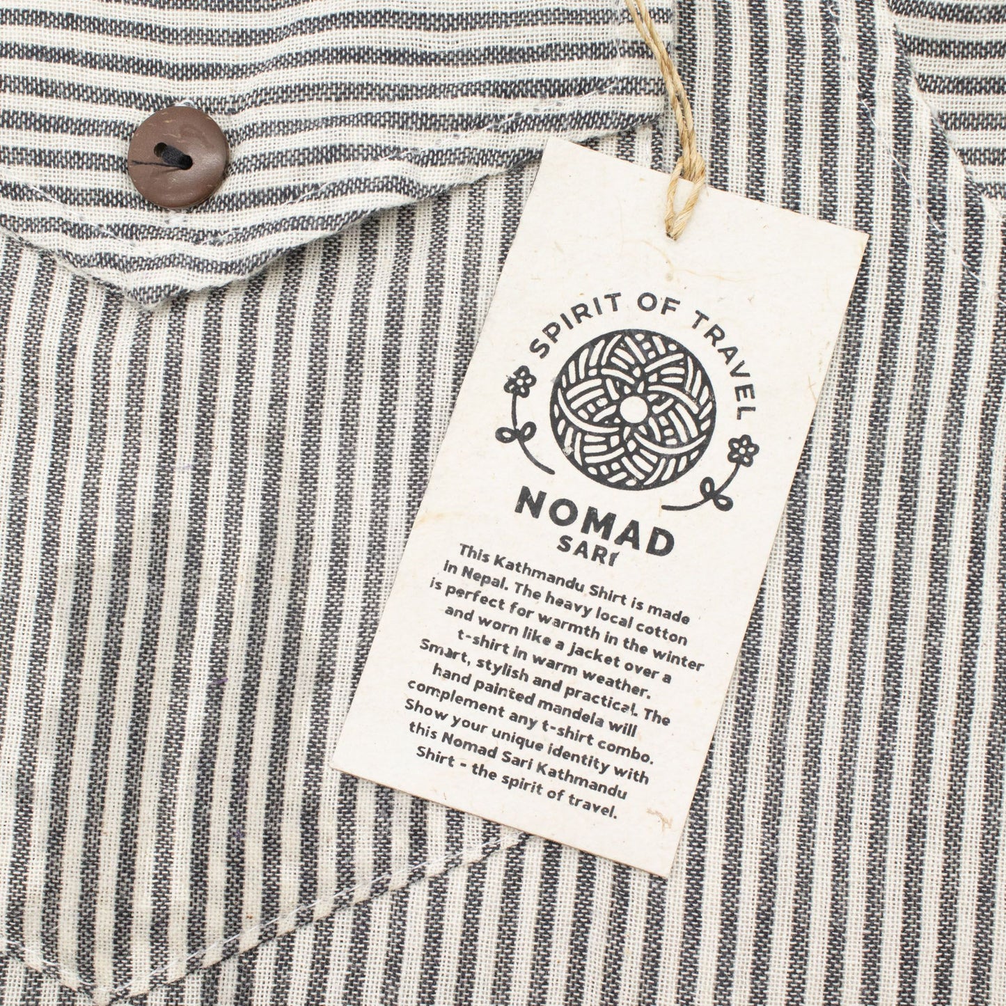 Nomad Sari Camisa Grandad - Gris Piedra - XL