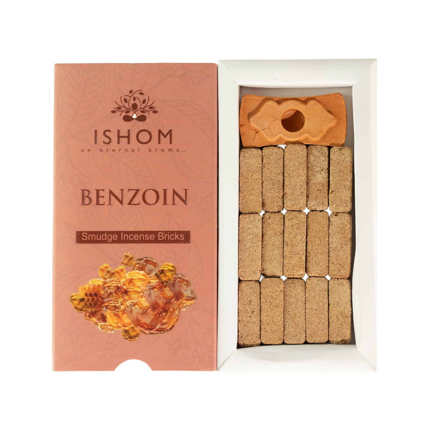 Paquete de 15 ladrillos de incienso natural y quemador - Benzion