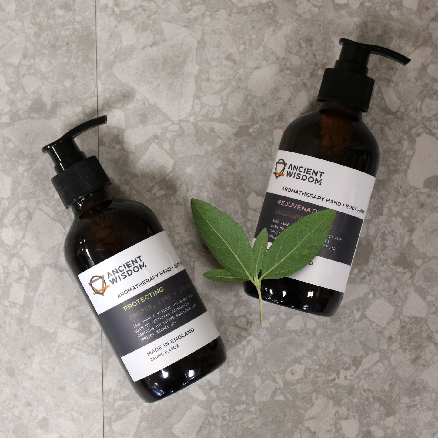 Jabón líquido de manos y cuerpo de enebro, lima y menta verde 250ml