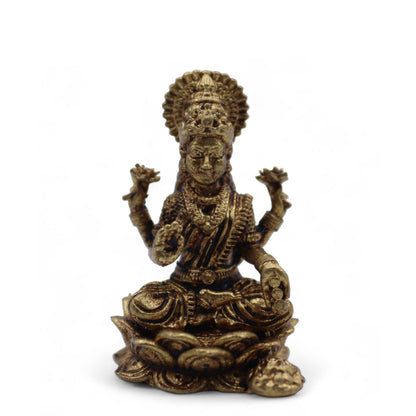 Miniaturgötter aus Messing - Laxmi (11 g) - 30 mm