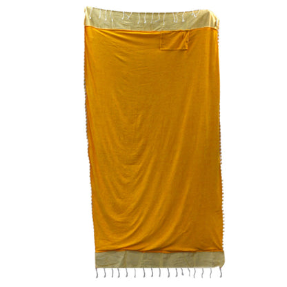 Toalla Pareo Algodón Amarillo 100x180cm