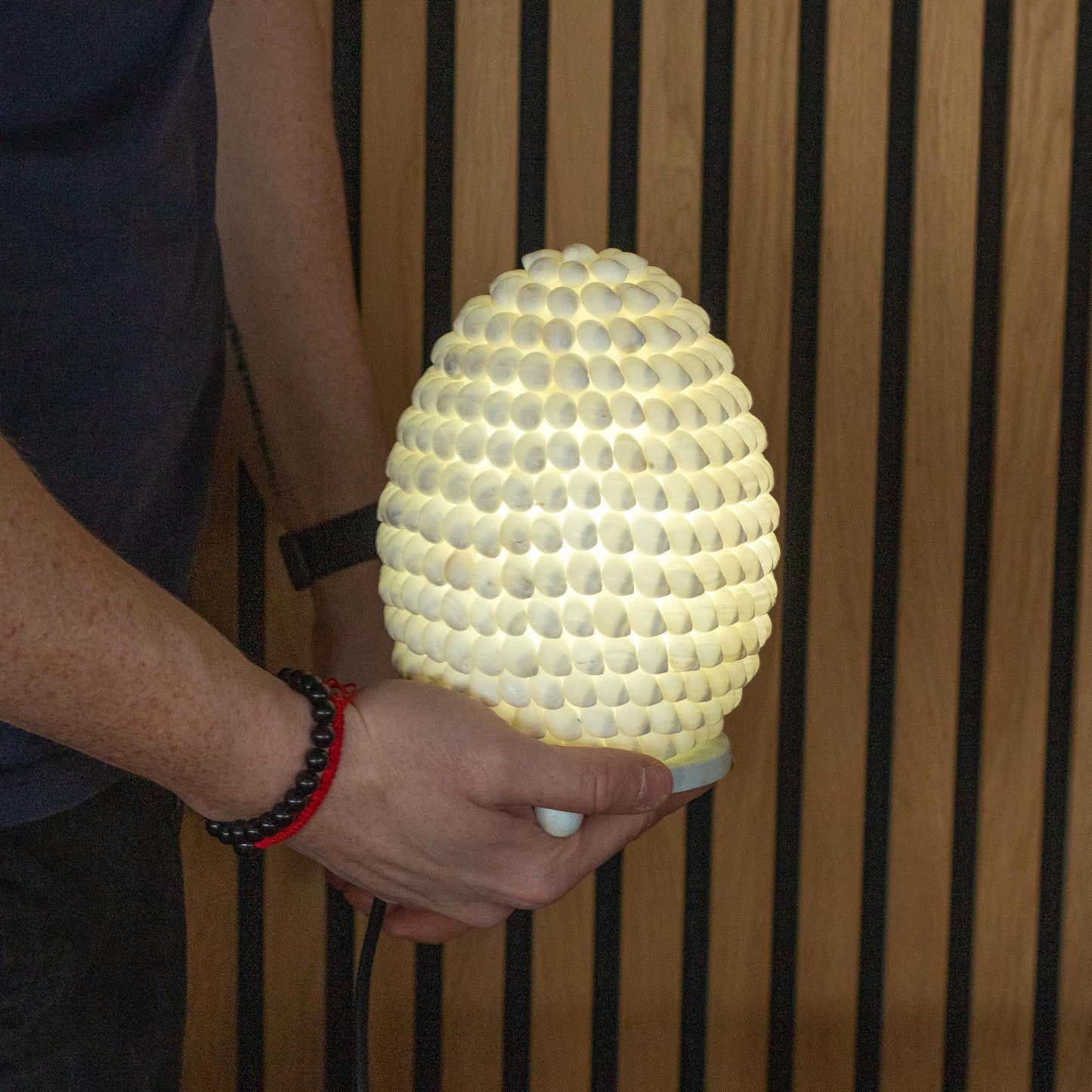 Lampe coquillage Boho - Coquillage ovale
