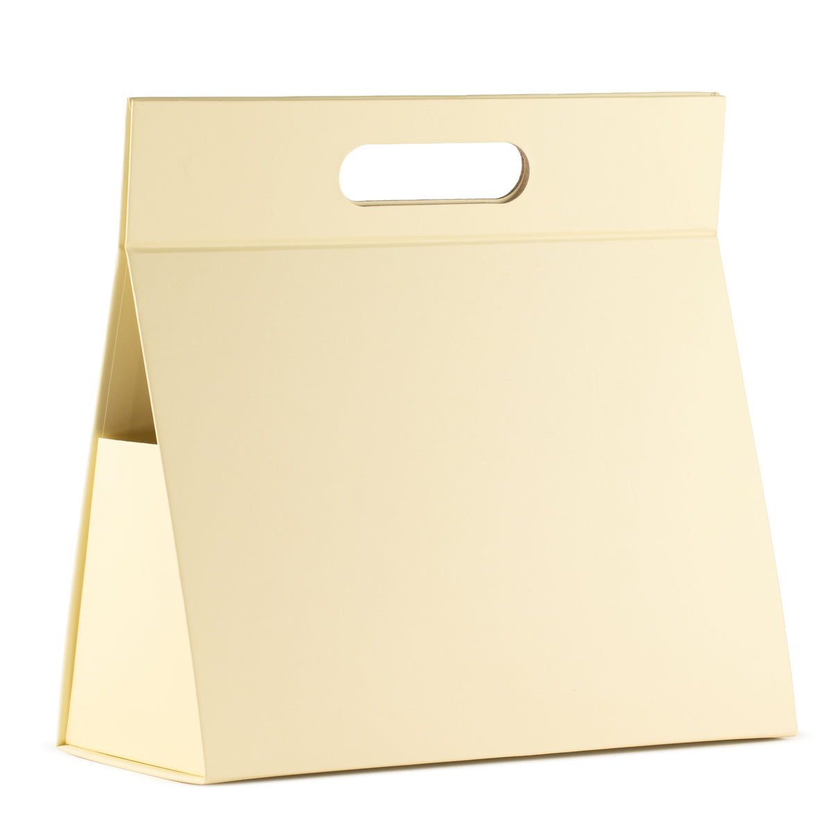 Caja de regalo aplanada - Caja de mano grande (28x12.5x26cm) - Marfil