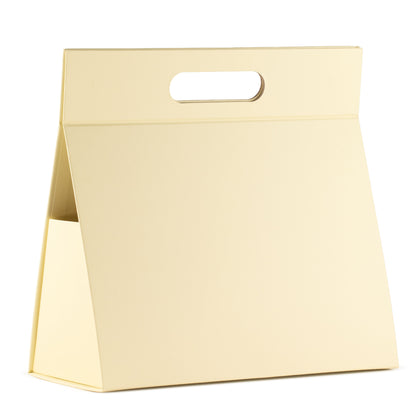 Caja de regalo aplanada - Caja de mano grande (28x12.5x26cm) - Marfil
