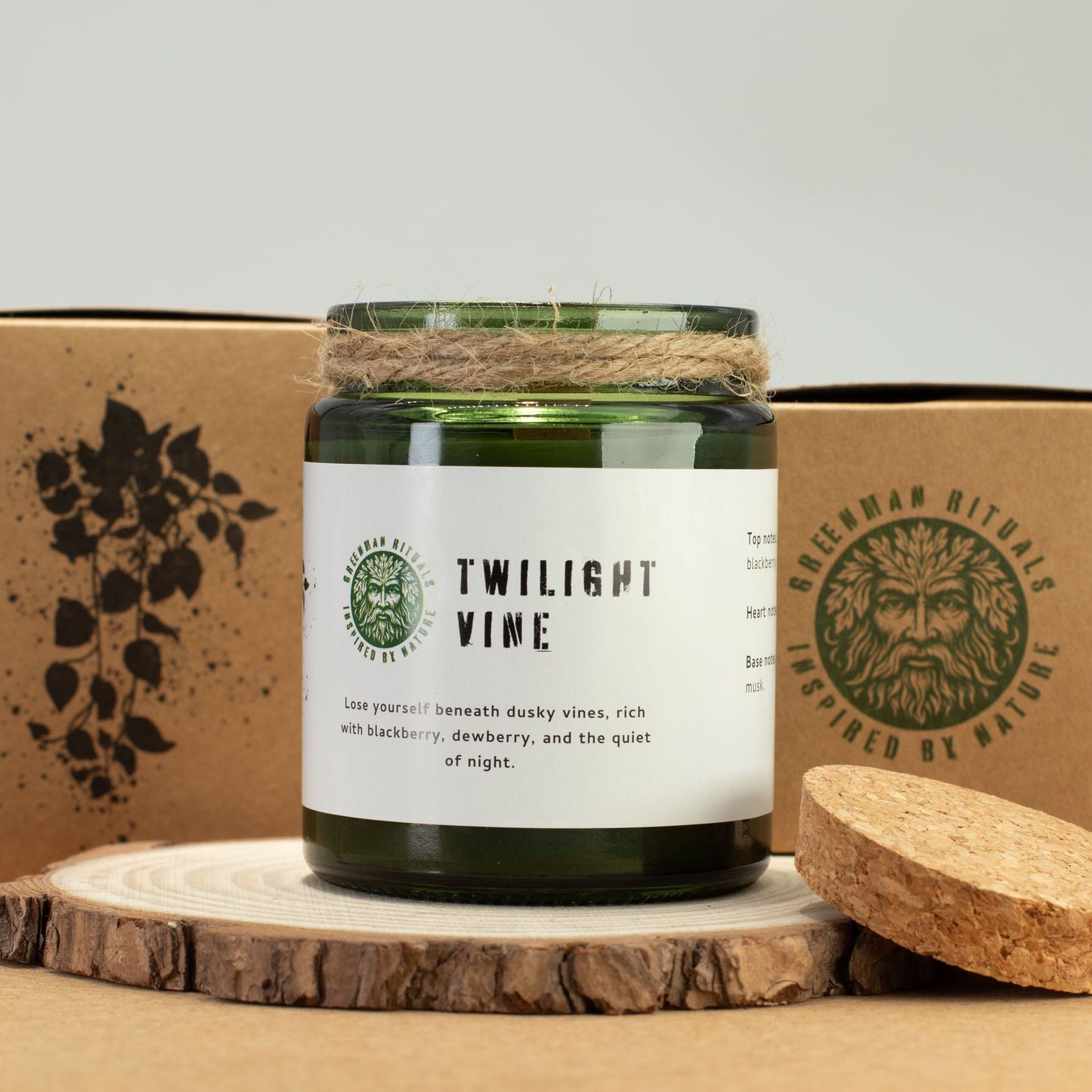 Vela de soja Greenman Woodwick - Twilight Vine