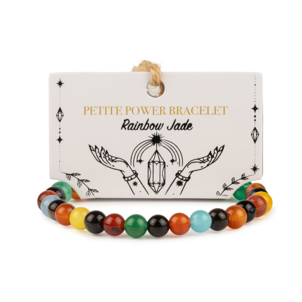 Pulsera de Poder Pequeña (17 cm x 6 mm) - Jade arcoíris