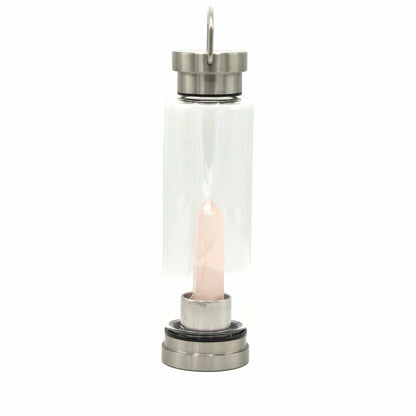 Minéral en bouteille - Quartz rose rajeunissant - Obélisque