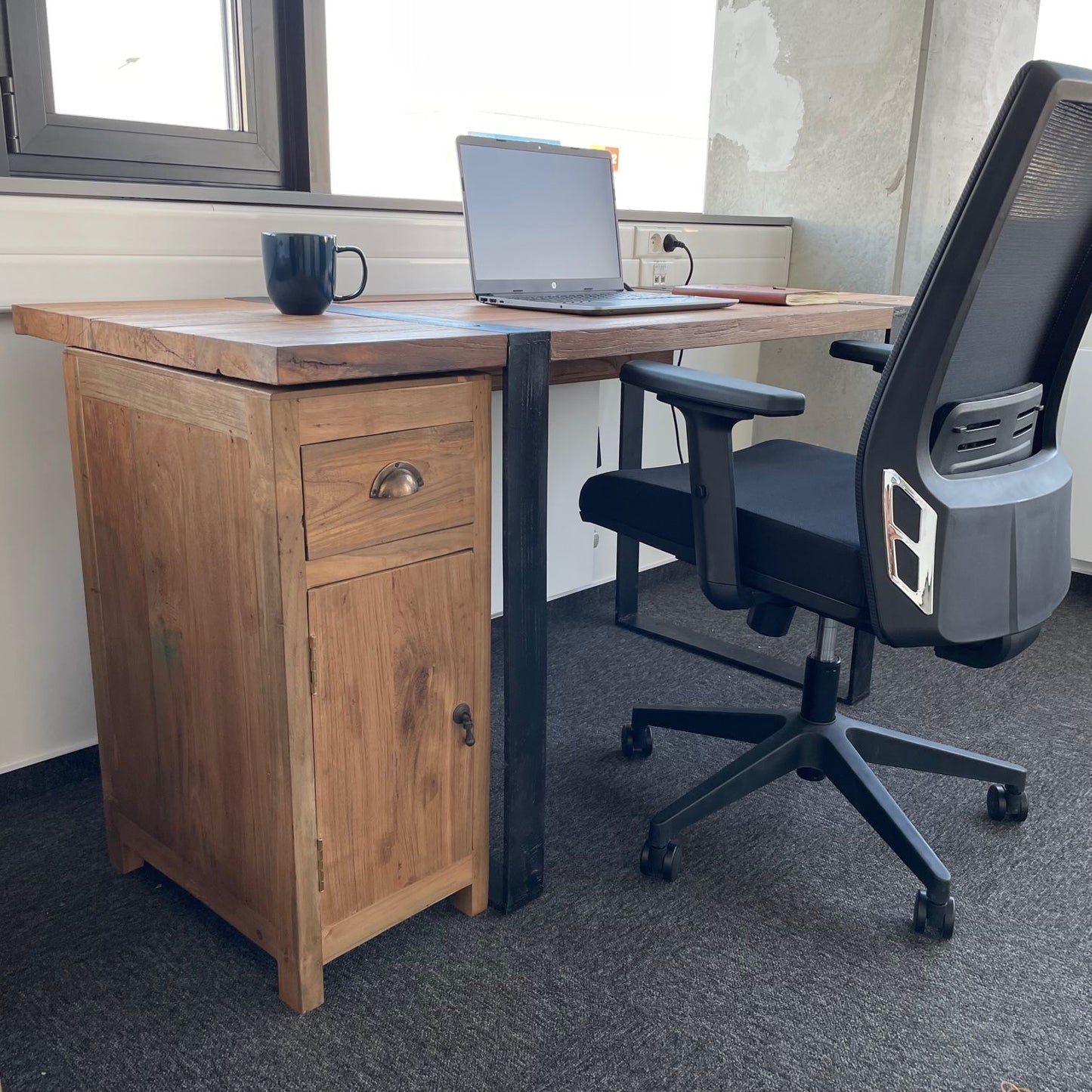 Schreibtisch 160 x 60 x 75 cm (Schublade nicht enthalten)