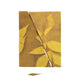 Carnet Lokta floral audacieux bambou avec fermeture – moyen (15x12 cm) – 45 feuilles – marron moutarde