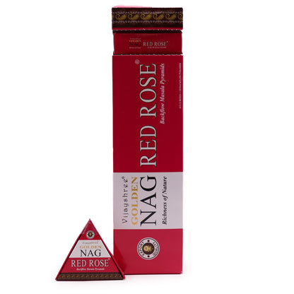 Cônes d'encens géants Nag Gold - Reflux de rose rouge 42 g