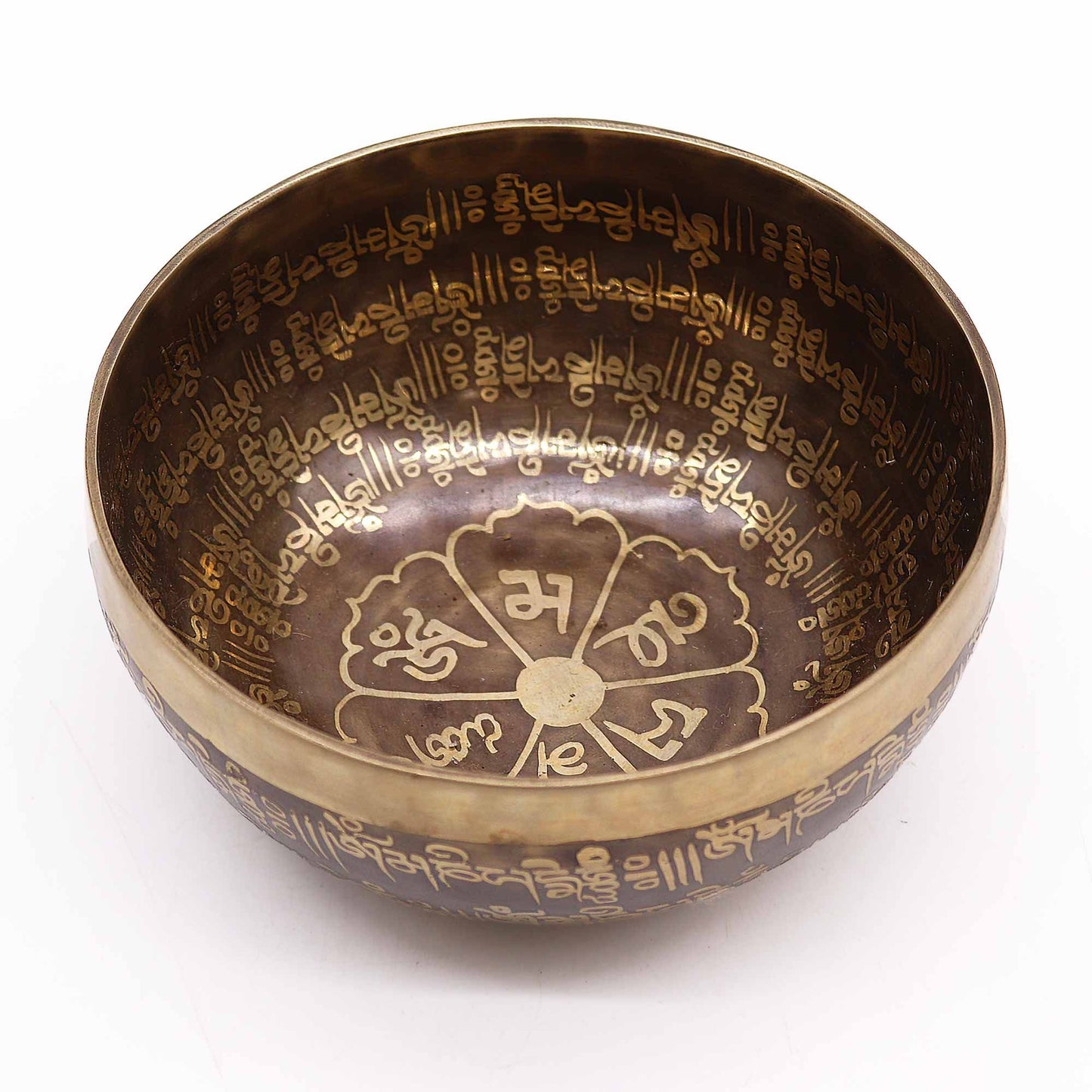 Bol chantant tibétain gravé - 16 cm - Mantra