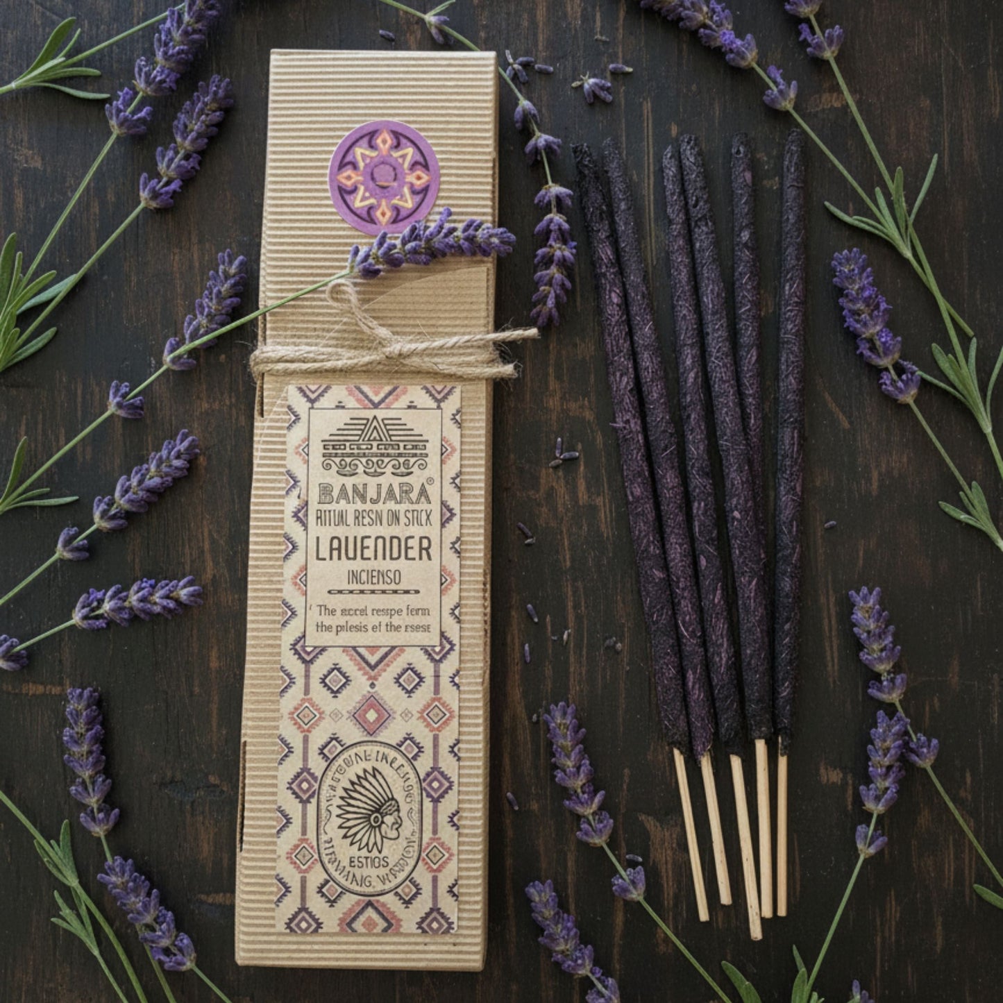 Ritual-Harzstab - Lavendel