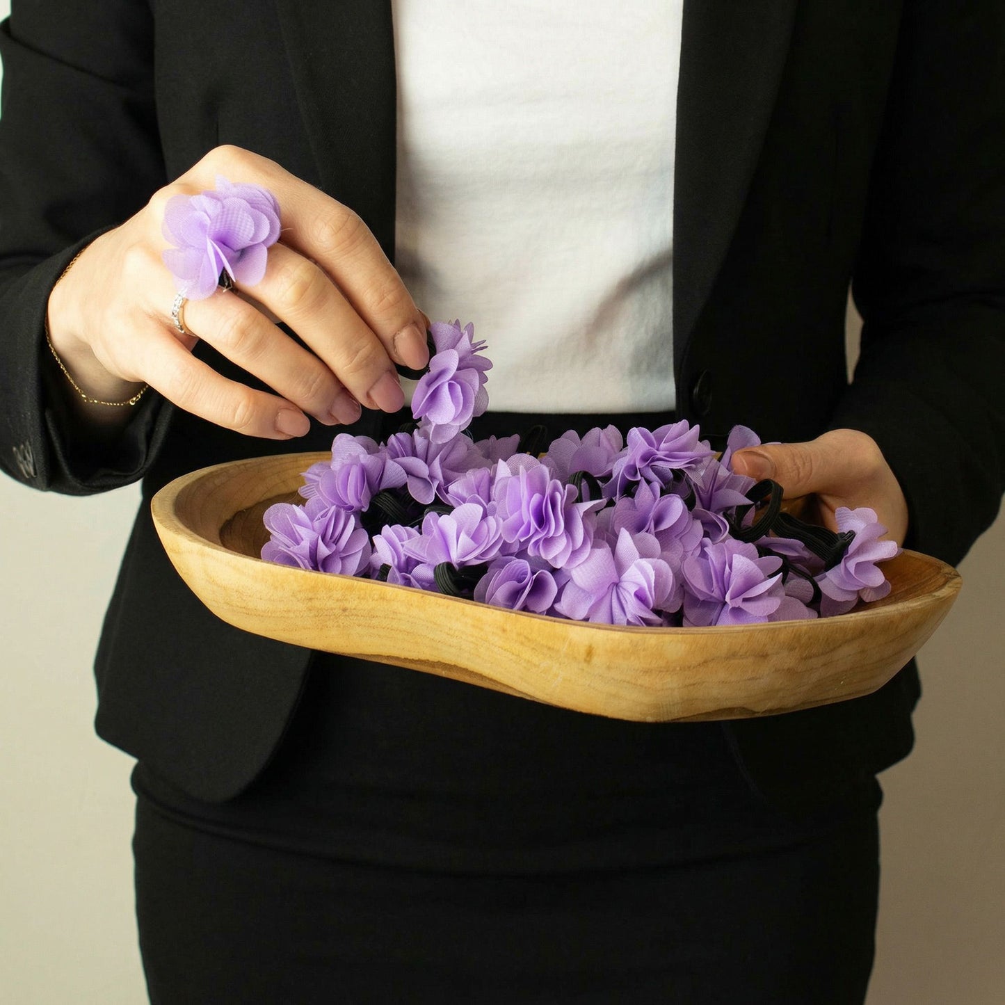 Anillo difusor de chiffón con fragancia – Rojo rosa