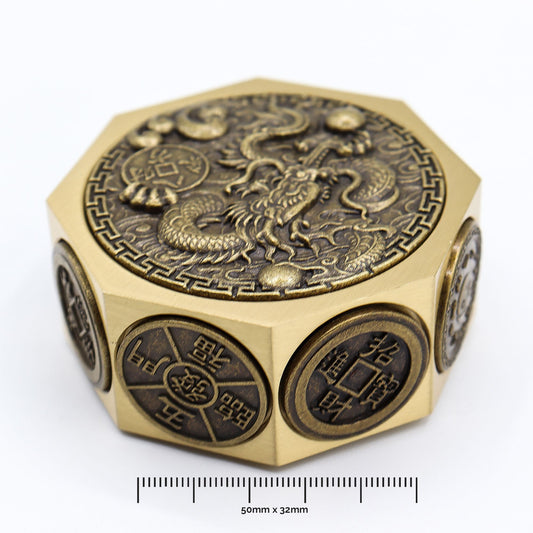 Fortuna del Feng Shui - Gato de la suerte y dragón - Protección y prosperidad