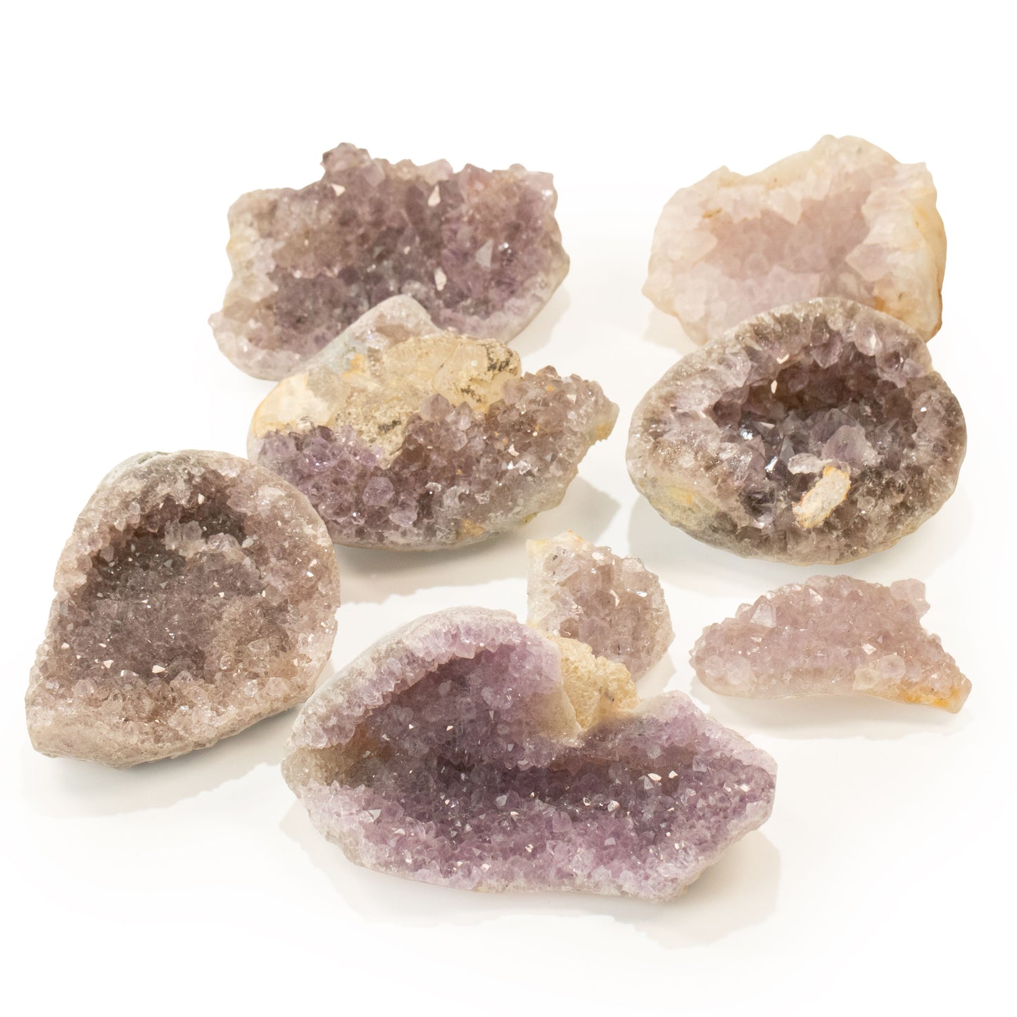 Geodas de amatista pequeñas y surtidas - 3-5 cm (aprox 1 kg) 4-6 piezas