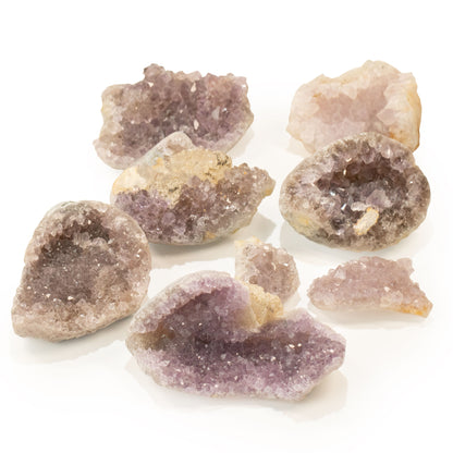 Geodas de amatista pequeñas y surtidas - 3-5 cm (aprox 1 kg) 4-6 piezas