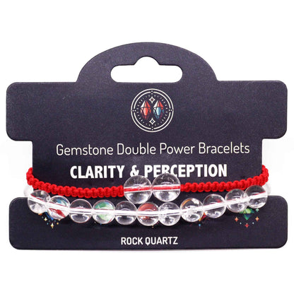 Bracelets en pierres précieuses à double pouvoir - Quartz roche
