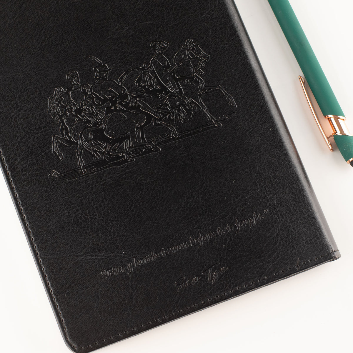 Cuaderno de intenciones tamaño A5 - Pantalla LCD que se limpia - Efecto cuero negro - 80 hojas