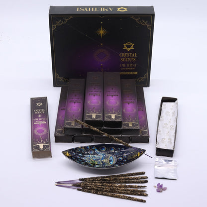 Encens à brûler parfumé à l'améthyste et à la lavande