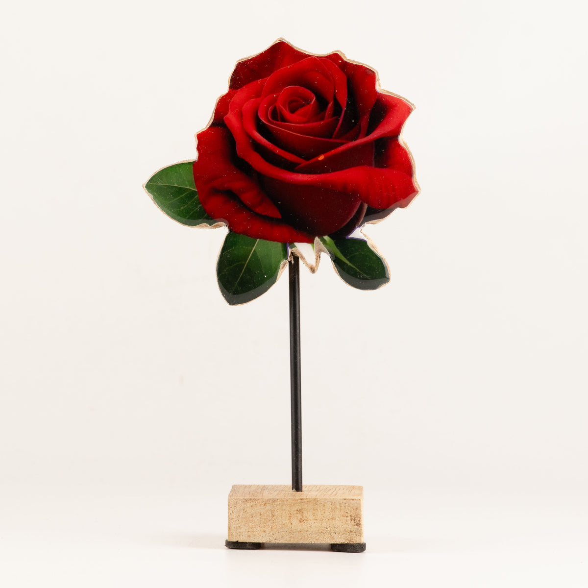 Plantas decorativas de madera - Rosa individual mediana