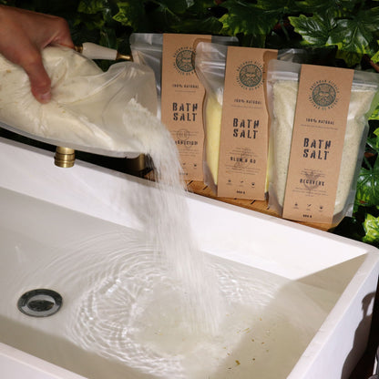 Sels de bain d'Epsom Greenman Rituals à l'avoine et au miel – Mélange spa relaxant