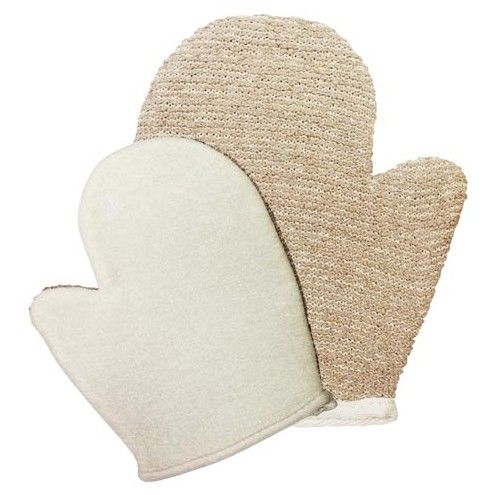 Elastischer Jute-Mix-Handschuh - Braun