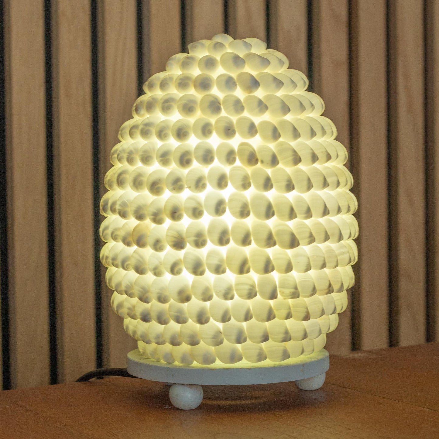 Lampe coquillage Boho - Coquillage ovale