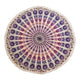 Kleines rundes Baumwoll-Mandala (130 cm) – Pfauenlila