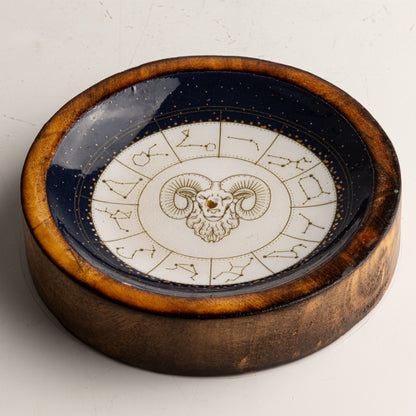 Mini cuenco y soporte para varitas de incienso Signo del Zodiaco – Aries