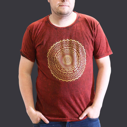 Petit T-shirt Nomad Sari - Mandala - Grenat