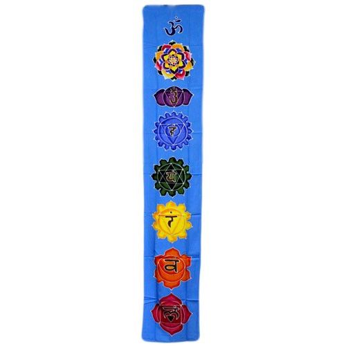 Chakra-Vertikalbanner - hellblau 183x35cm