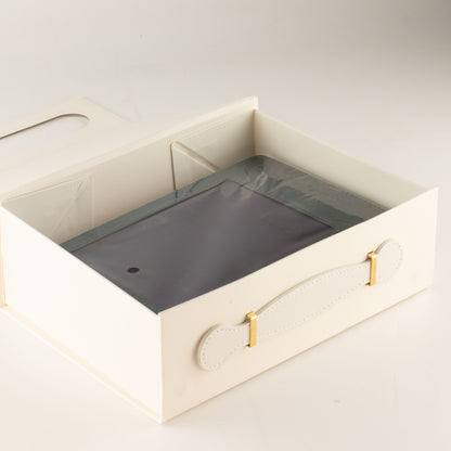 Caja de regalo plana - cesta mediana  (24x18.2x8cm) - Blanco