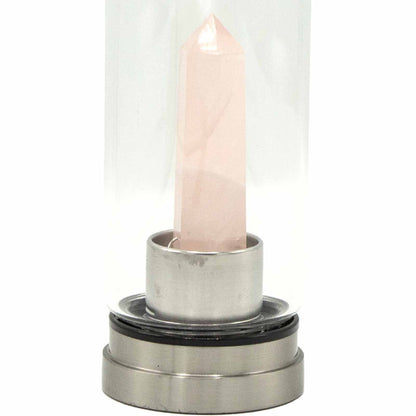 Minéral en bouteille - Quartz rose rajeunissant - Obélisque
