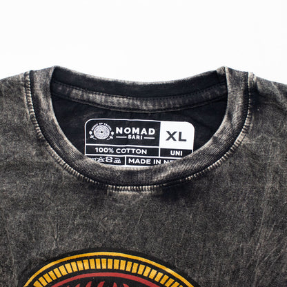 Nomad Sari Camiseta de algodón lavado a piedra - Rebel - gris carbón - XL