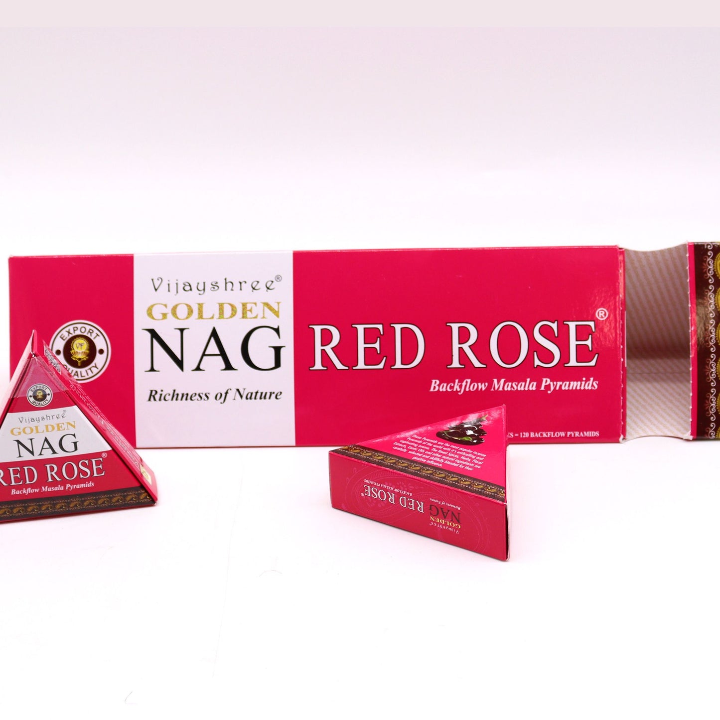 Cônes d'encens géants Nag Gold - Reflux de rose rouge 42 g