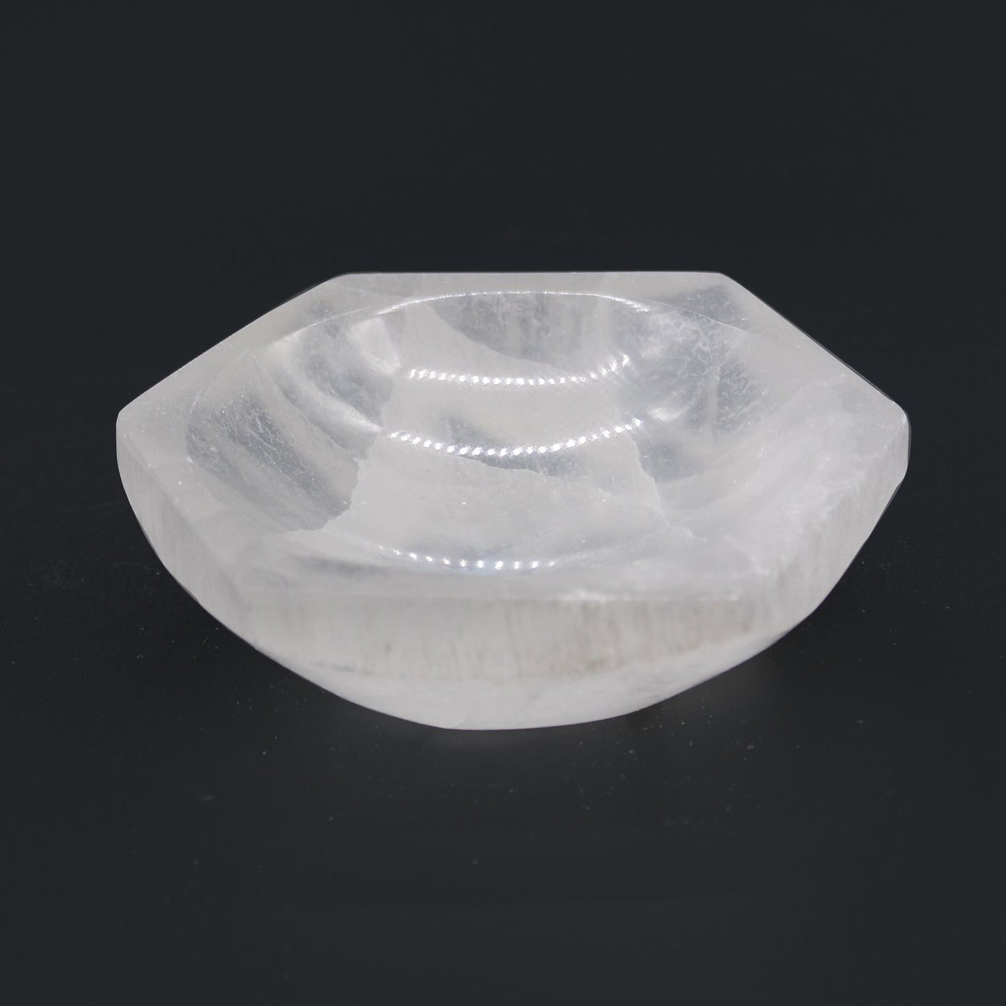 Cuenco hexagonal de selenita - 10cm