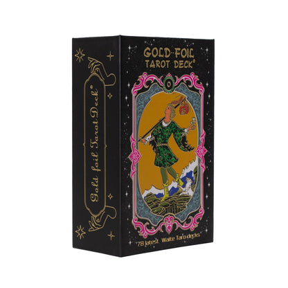 Juego de cartas de Tarot con lámina dorada - con folleto