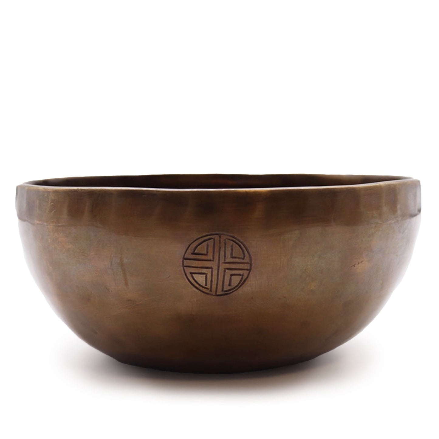 Extra große indische tibetische Klangschale mit Mondphasen (ca. 1500 g) – 22 cm