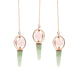 Brújula del Corazón - Estrella Merkaba giratoria de dos piezas en péndulo de cobre - cuarzo rosa y aventurina verde