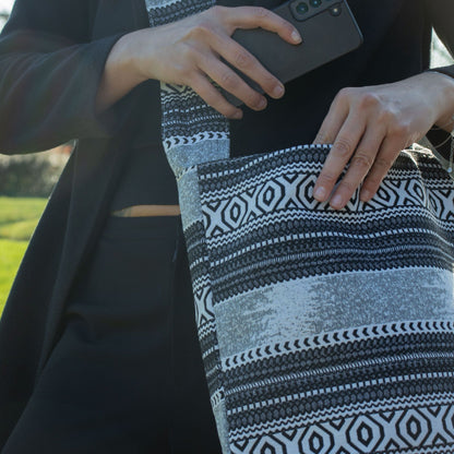 Sacs en jacquard naturel – Urban Caravan – Sac cabas nomade