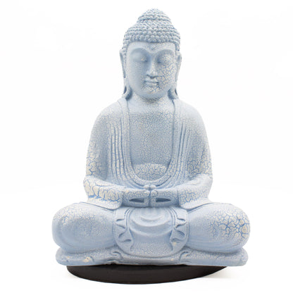 Lámpara de Buda para meditación azul cielo - soporte ovalado
