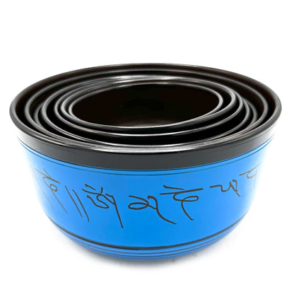 Großes Set mit sieben tibetischen Klangschalen für Chakren (19,5-35 cm)