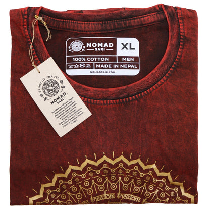 T-shirt Sari Nomad Extra Large - Hamsa - Bordeaux