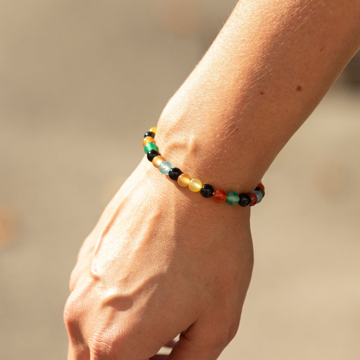 Pulsera de Poder Pequeña (17 cm x 6 mm) - Jade arcoíris