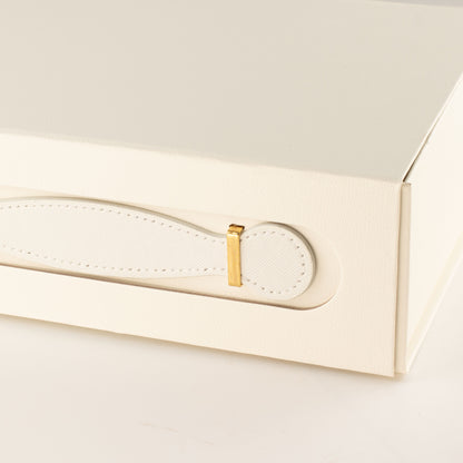 Caja de regalo plana - cesta mediana  (24x18.2x8cm) - Blanco